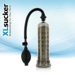 Вакуумна помпа XLsucker Penis Pump Transparant, 19,5х5,4 см (Чорний)