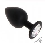 Анальна пробка Black Silicone Diamond, S (820140)