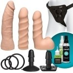 Страпон Doc Johnson Vac-U-Lock «Dual Density Starter Set - Vanilla»