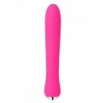 Svakom Anya Heating Vibrator - ребристий вібромасажер, 19,5х3,3 см (рожевий) (S420014)