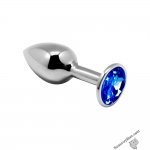 Анальна пробка Alive Mini Metal Butt Plug Blue M (SO6001)