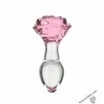 Скляна анальна пробка Pillow Talk - Rosy- Luxurious Glass Anal Plug (SO6834)