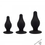 Набір анальних пробок SilexD Silicone Plug Kit двошарова, силікон + Silexpan (SO7027)