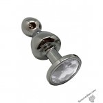 Анальна пробка Wooomy Lollypop Double Ball Metal Plug L (SO7421)
