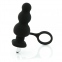 Анальна плаг з вібрацією Black Silicone (810323)