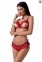 Комплект білизни CHERRY SET OpenBra red L/XL - Passion Exclusive: відкритий ліф, трусики-спідничка (PS25507)