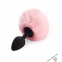 Силіконова анальна пробка М Art of Sex - Silicone Butt plug Rabbit Tail, Рожевий (SO6693)
