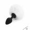 Силіконова анальна пробка М Art of Sex - Silicone Butt plug Rabbit Tail, Білий (SO6695)
