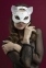Маска кішечки Feral Feelings - Catwoman Mask, натуральна шкіра, біла (SO3408)