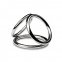 Потрійне ерекційне кільце Sinner Gear Unbendable - Triad Chamber Metal Cock and Ball Ring - Medium (SO4618)