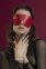 Маска на очі Feral Feelings - Blindfold Mask, натуральна шкіра, червона (SO3413)