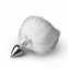 Металева анальна пробка з помпоном Bunny Tail Plug, S (810209)