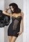 Пеньюар із мереживом Passion Zoja Chemise, black