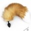 Силіконова анальна пробка з хвостом із натурального хутра Art of Sex size M Foxy fox (SO6188)