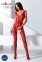 Бодістокінг Passion BS062 red, комбінезон, імітація панчох (PBS062R)