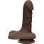 Фалоімітатор Doc Johnson The D - Super D - 6 Inch With Balls - ULTRASKYN - Chocolate, діаметр 3,8 см (SO3497)