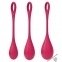 Набір йоні намистин Satisfyer Yoni Power 1 Red, діаметр 2-2,5-3см, вага 22-46-74гр (SO5547)