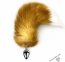 Металева анальна пробка з хвостом з натурального хутра Art of Sex size M Foxy fox (SO6185)