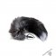 Металева анальна пробка Лисячий хвіст Alive Black And White Fox Tail S (SO6321)