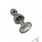 Металева анальна пробка Wooomy Lollypop Double Ball Metal Plug M, 9,4х3,1 см (SO7414)