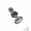 Металева анальна пробка Wooomy Lollypop Double Ball Metal Plug S, 8,5х2,8 см (SO7417)