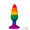 Анальна пробка Wooomy Hiperloo Silicone Rainbow Plug M (SO7435)