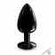 Металева анальна пробка із прикрасою у вигляді кристалу Dorcel - Diamond Plug BLACK L (SO7810)