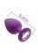 Анальна пробка MAI WITH STONE, M PURPLE (T370130)