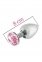 Анальна пробка MAI METAL PLUG WITH STONE, M SILVER (T370176)